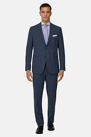 B-Aria Stretch Wool Jacket, Blue, thumb, 1