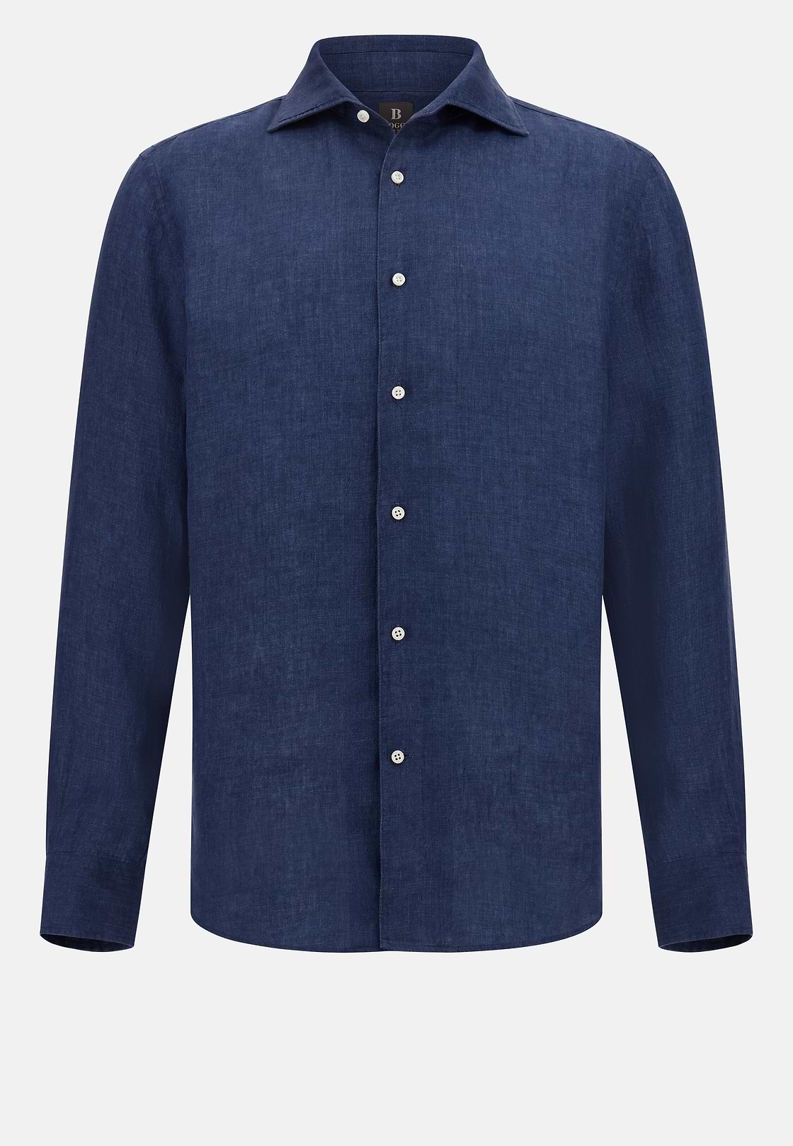 Regular Fit Linen Shirt, Navy blue, hi-res