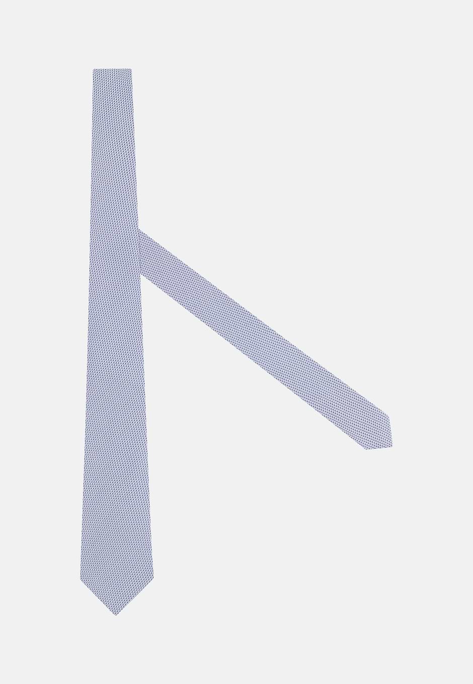 Cravate De Soirée Jacquard En Soie Mélangée, Bleu clair, hi-res