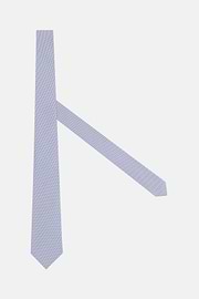 Cravatta Cerimonia Jacquard In Misto Seta, Azzurro, thumb, 1