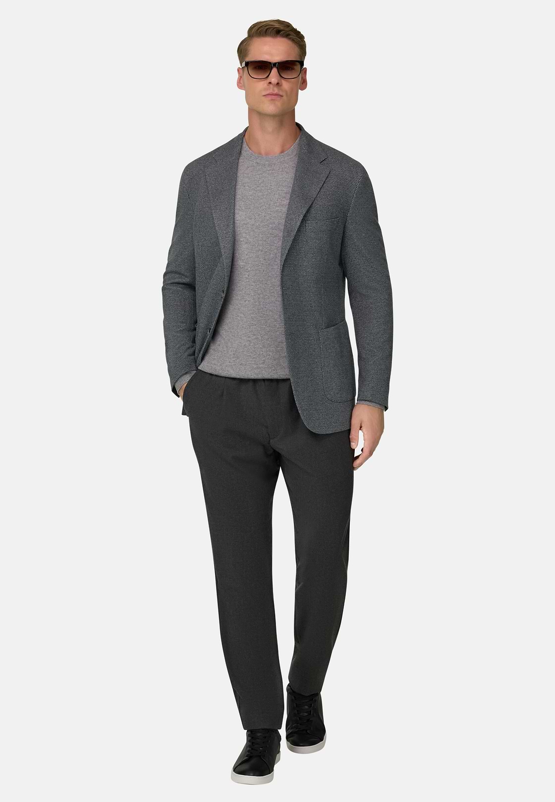 Veste Micromotif fantaisie Mixte Coton, Gris, hi-res, 2