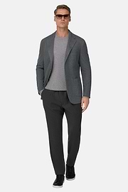 Veste Micromotif fantaisie Mixte Coton, Gris, thumb, 2
