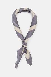 Bandana Contrast Border Print in Silk, Light grey, thumb, 2