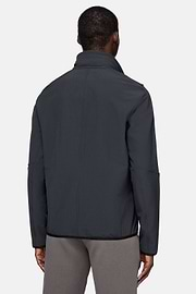 Padded Windproof Jacket in B-Tech Stretch Nylon, Black, hi-res