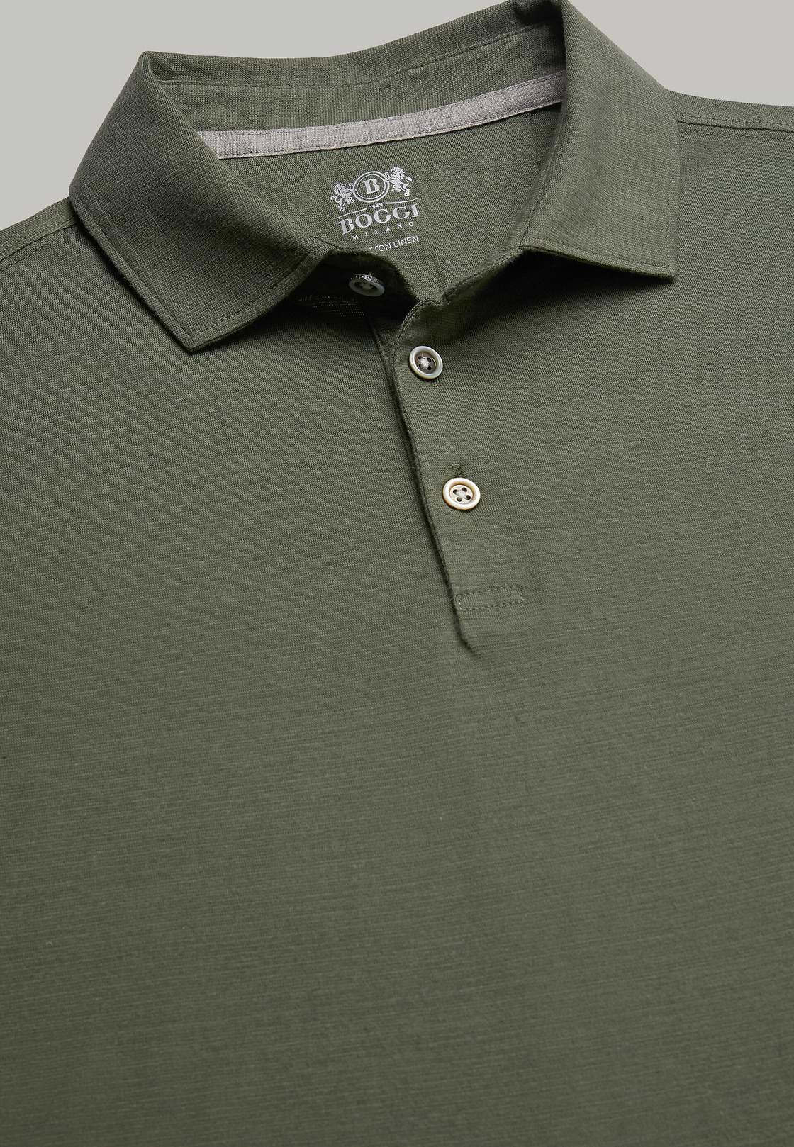 Polo in jersey di cotone lino regular fit, , hi-res, 3