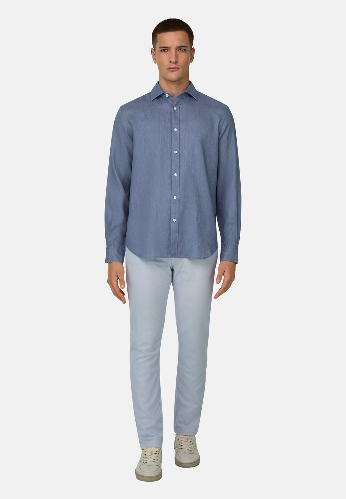 Hemd Aus Leinen Regular Fit, Indigo, hi-res, 1