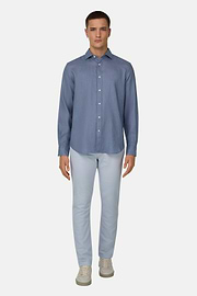 Hemd Aus Leinen Regular Fit, Indigo, thumb, 1