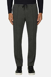 Trousers in Technical Jersey, Dark Grey, thumb, 1