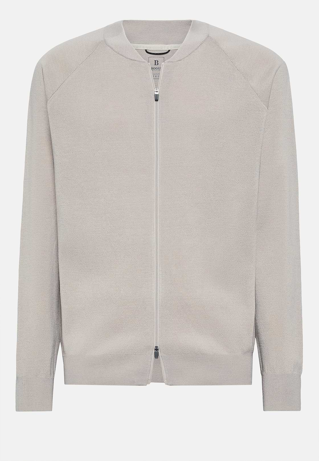 Sand Merino Wool Tech Bomber Jacket, Sand, hi-res