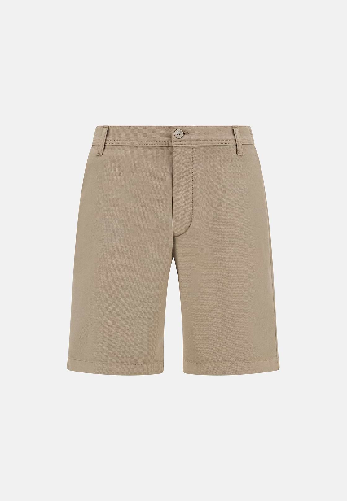 Bermuda En Coton Extensible, Taupe, hi-res