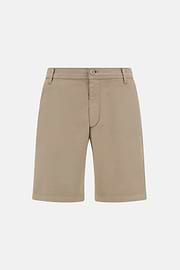 Bermuda En Coton Extensible, Taupe, hi-res