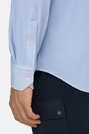 Overhemd Visgraat in Elastisch Nylon Slim Fit B Tech, Light Blue, thumb, 4
