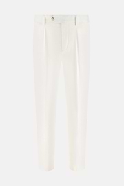 Stretch Cotton/Tencel Trousers, White, thumb, 1