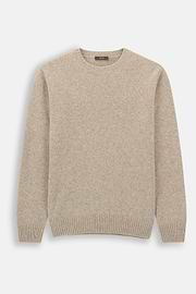 Crew Neck Jumper in Wool Blend, Sand, thumb, 5