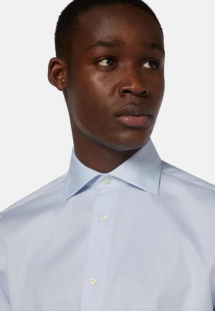 Stretch P.Point Windsor Collar Shirt Regular Fit, Light blue, hi-res