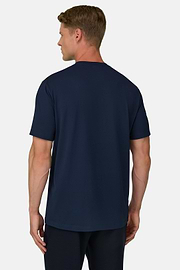 T-Shirt aus Supima-Baumwolljersey Stretchgewebe, Navy blau, thumb, 4