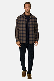 Hemdjacke mit Muster aus Wolle, Braun, thumb, 2