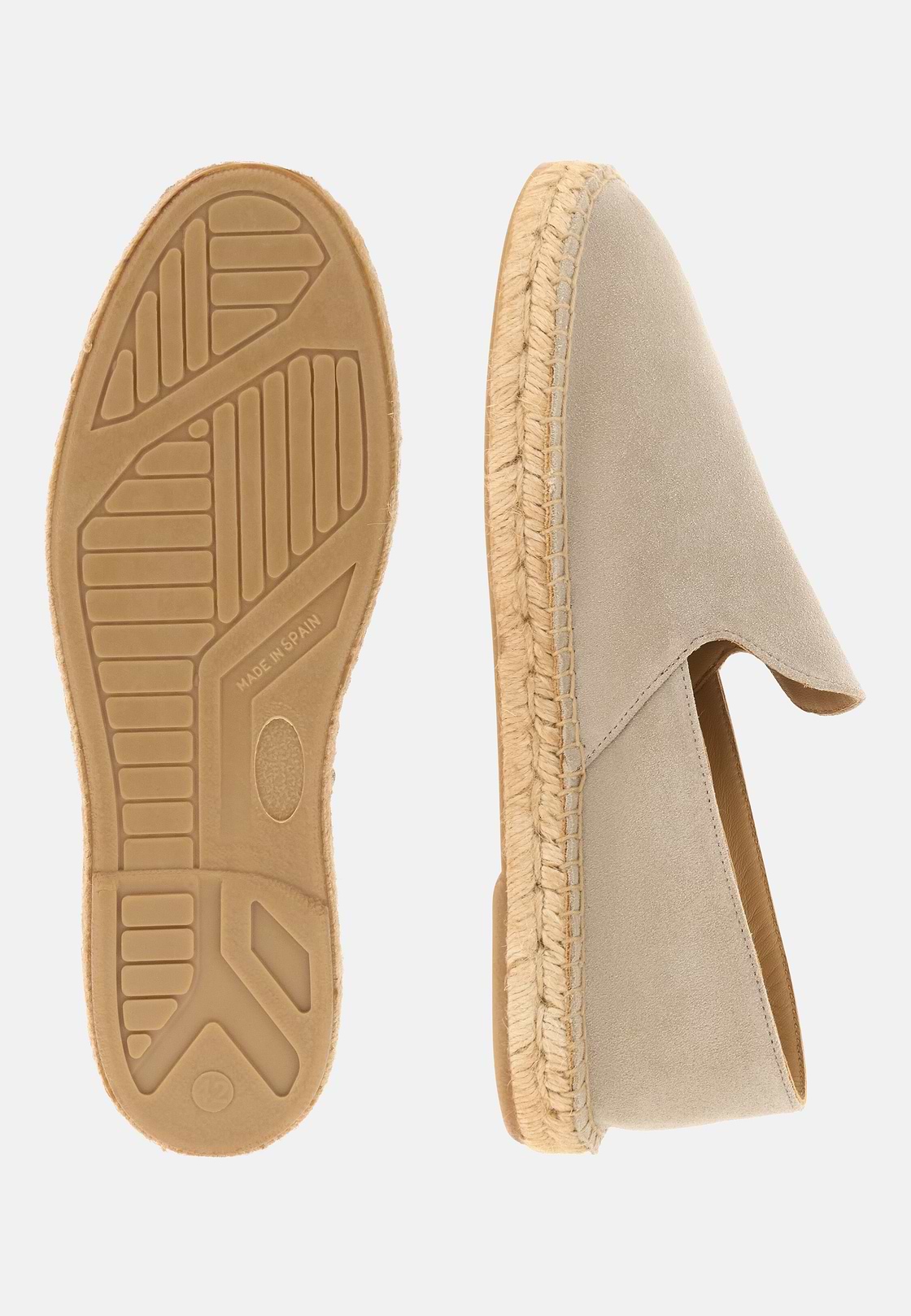 Tellin Suede Leather Espadrilles, Taupe, hi-res, 4