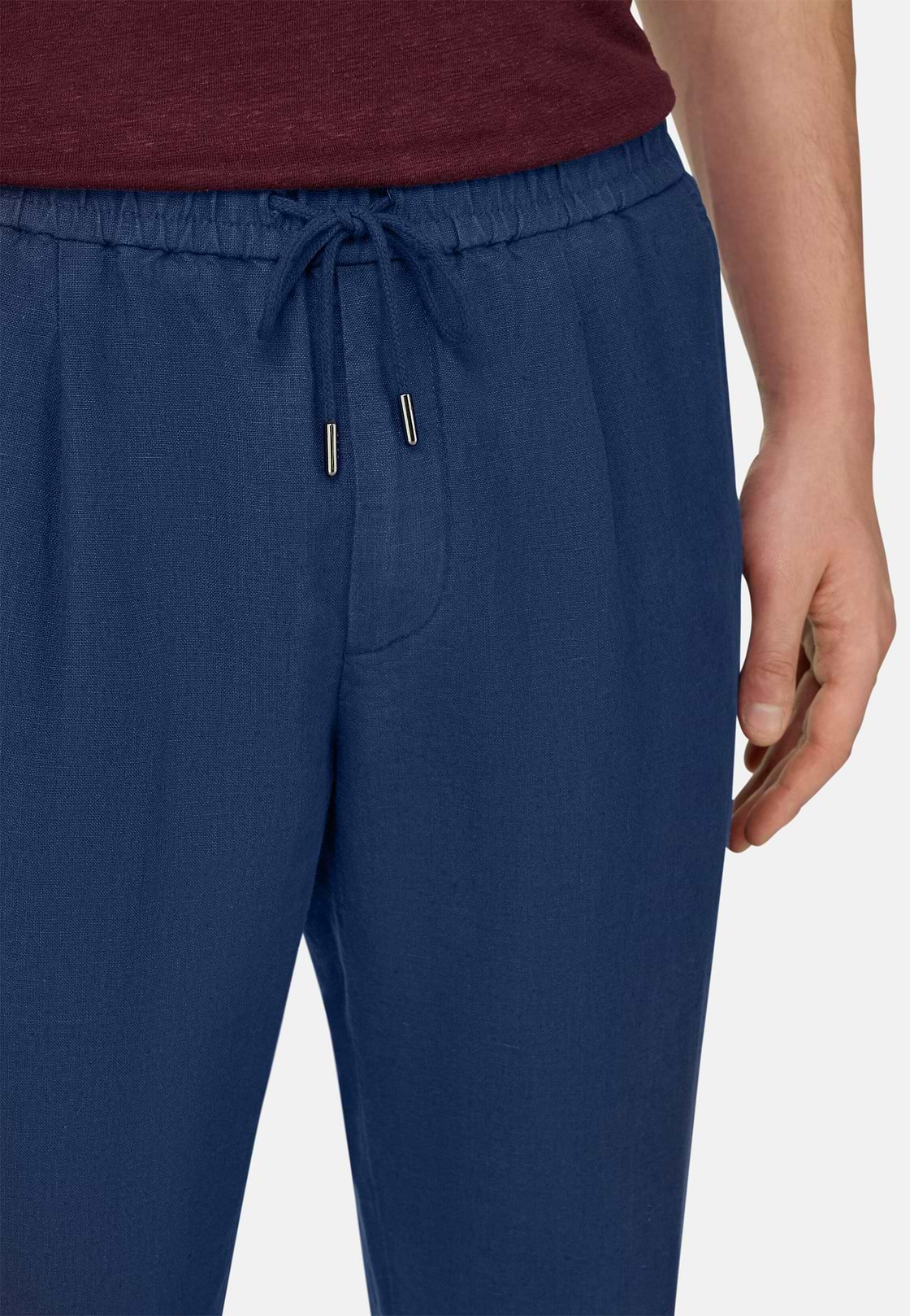 Pantalon City En Lin, Bleu, hi-res, 4