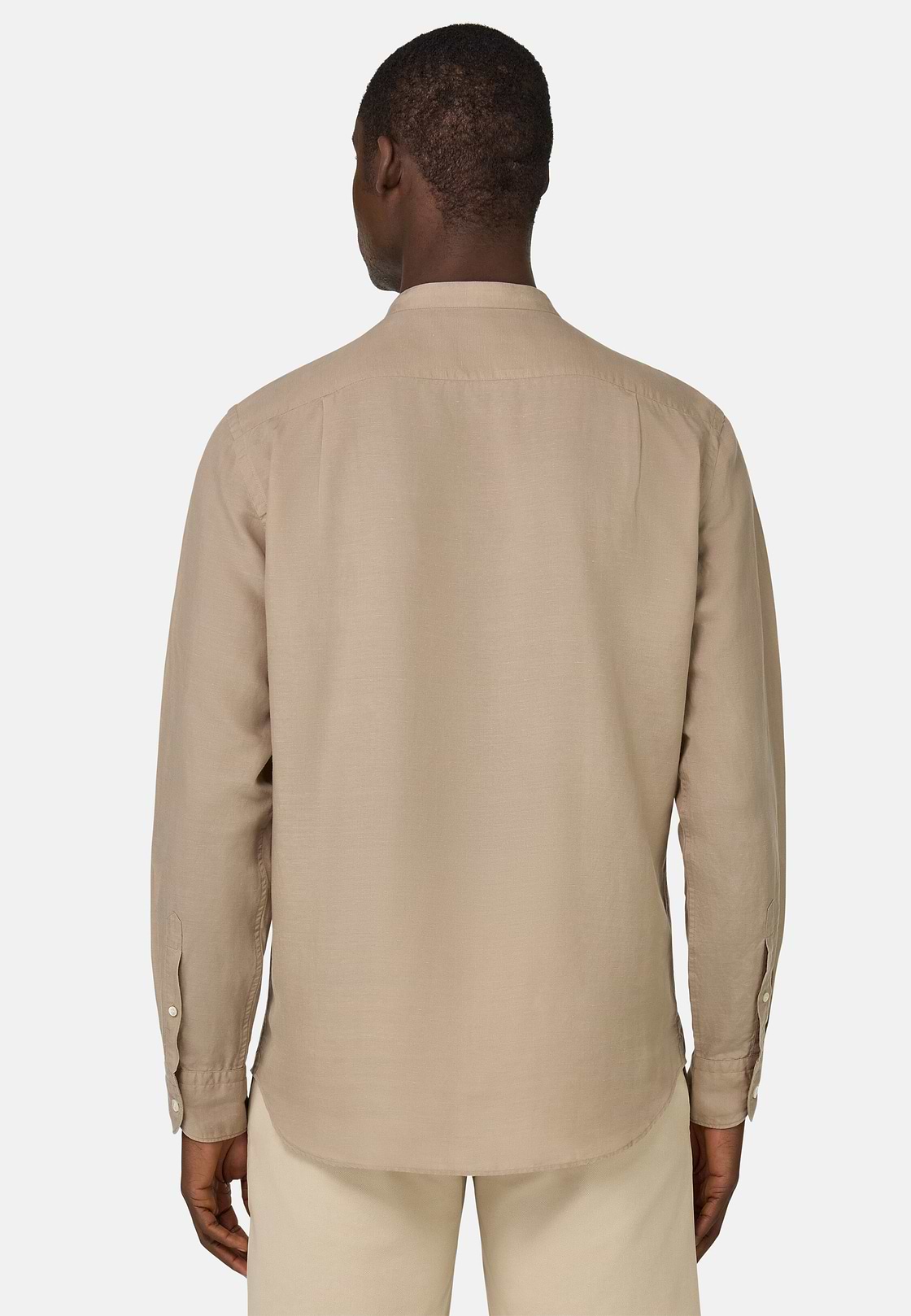 Regular Fit Tencel Linen Shirt, Sand, hi-res