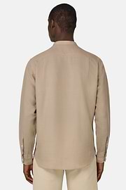 Regular Fit Tencel Linen Shirt, Sand, hi-res