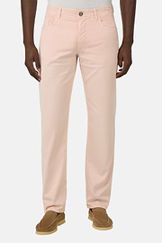 Stretch Cotton/Tencel Jeans, Pink, hi-res