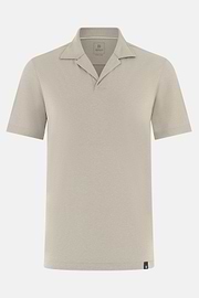 Poloshirt aus Leinenmischung, Sand, thumb, 5