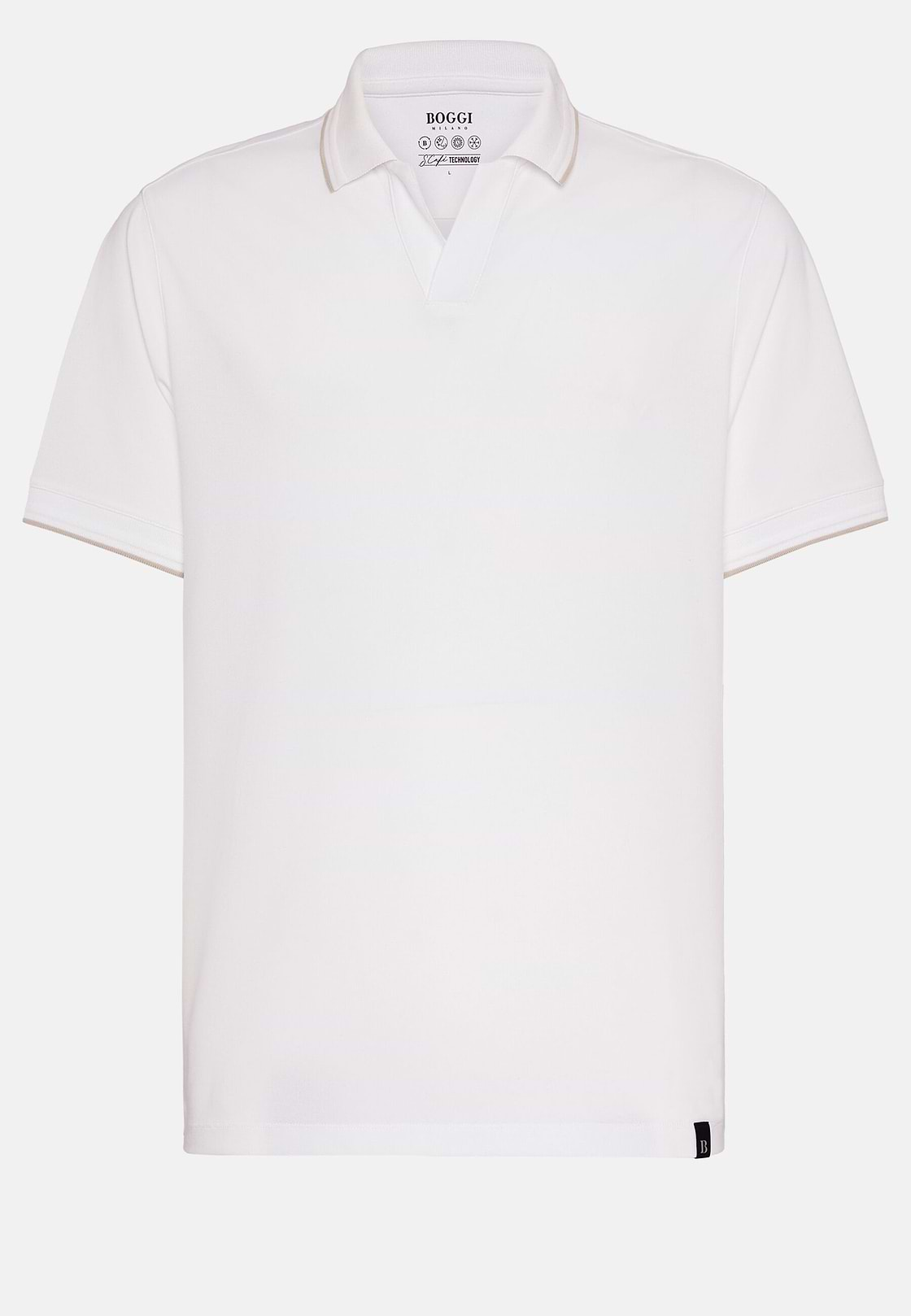 High-Performance Piqué Polo Shirt, White, hi-res