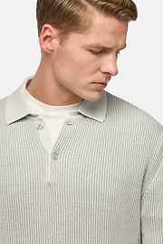 Polo Di Maglia In 100% Cotone Organico, Ghiaccio, hi-res