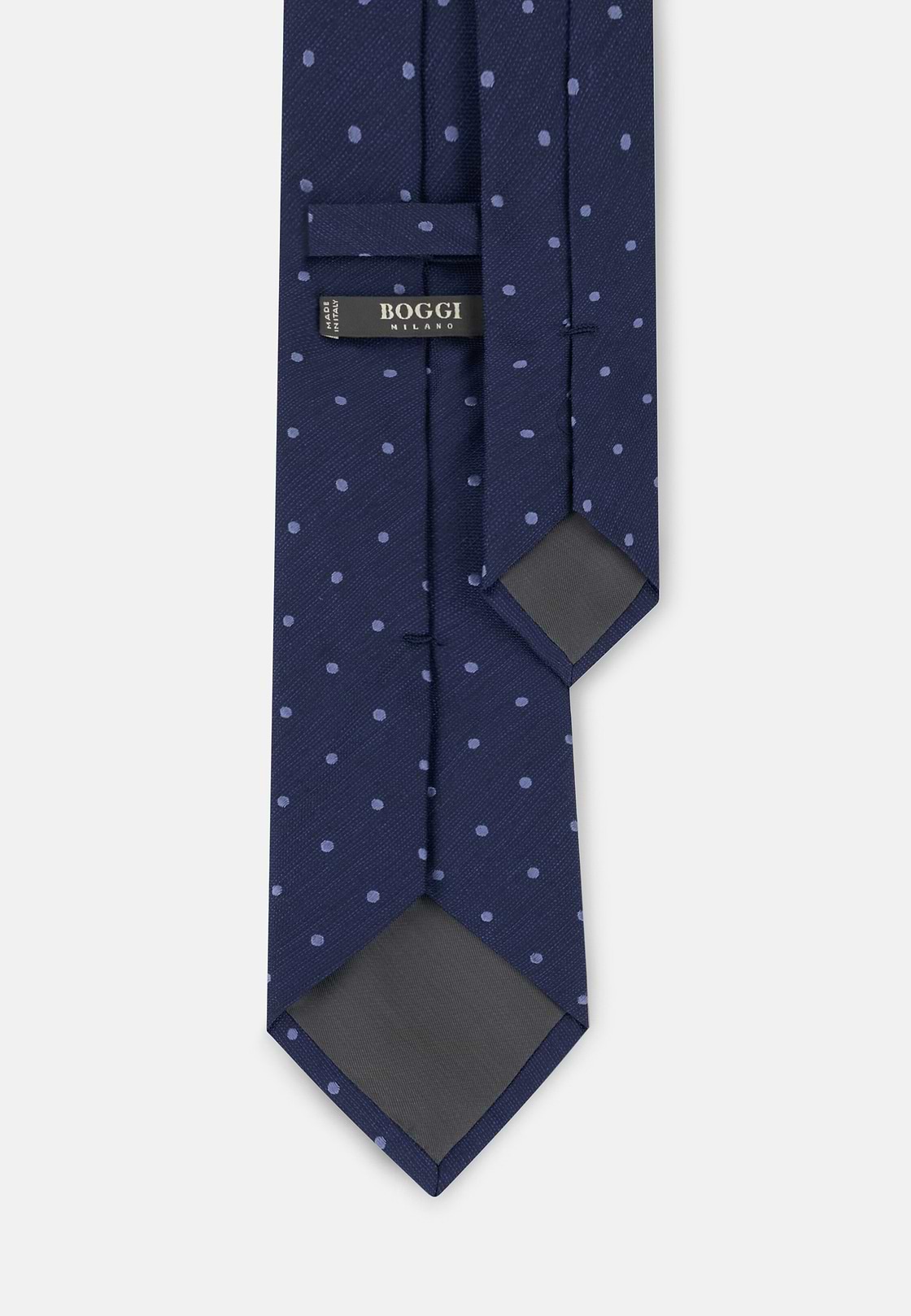 Tie Jacquard Polka Dot Silk, Blue, hi-res, 3