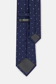 Tie Jacquard Polka Dot Silk, Blue, thumb, 3
