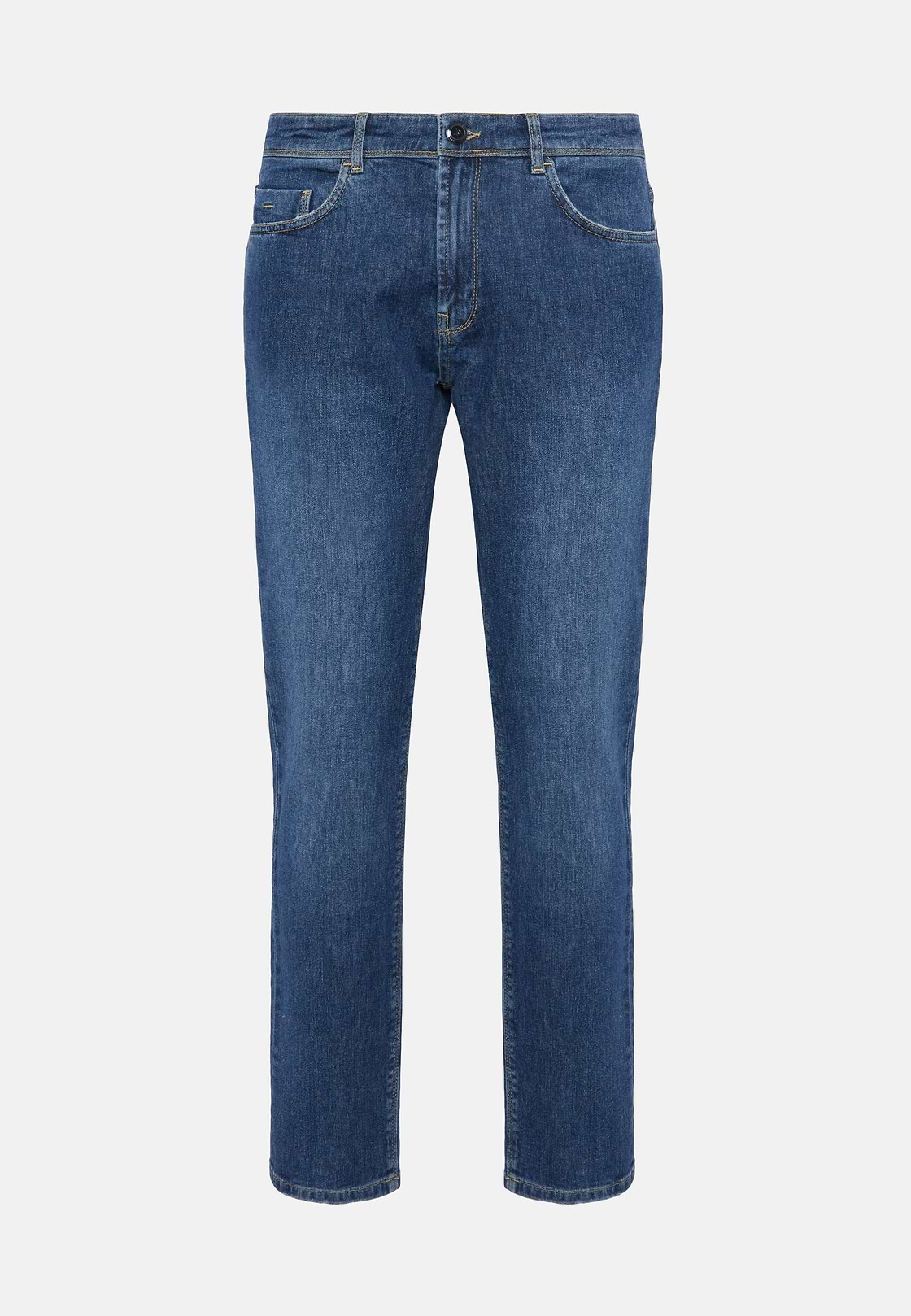 Dark Blue Stretch Denim Jeans, Dark Blue, hi-res