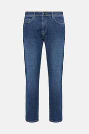 Dark Blue Stretch Denim Jeans, Dark Blue, hi-res