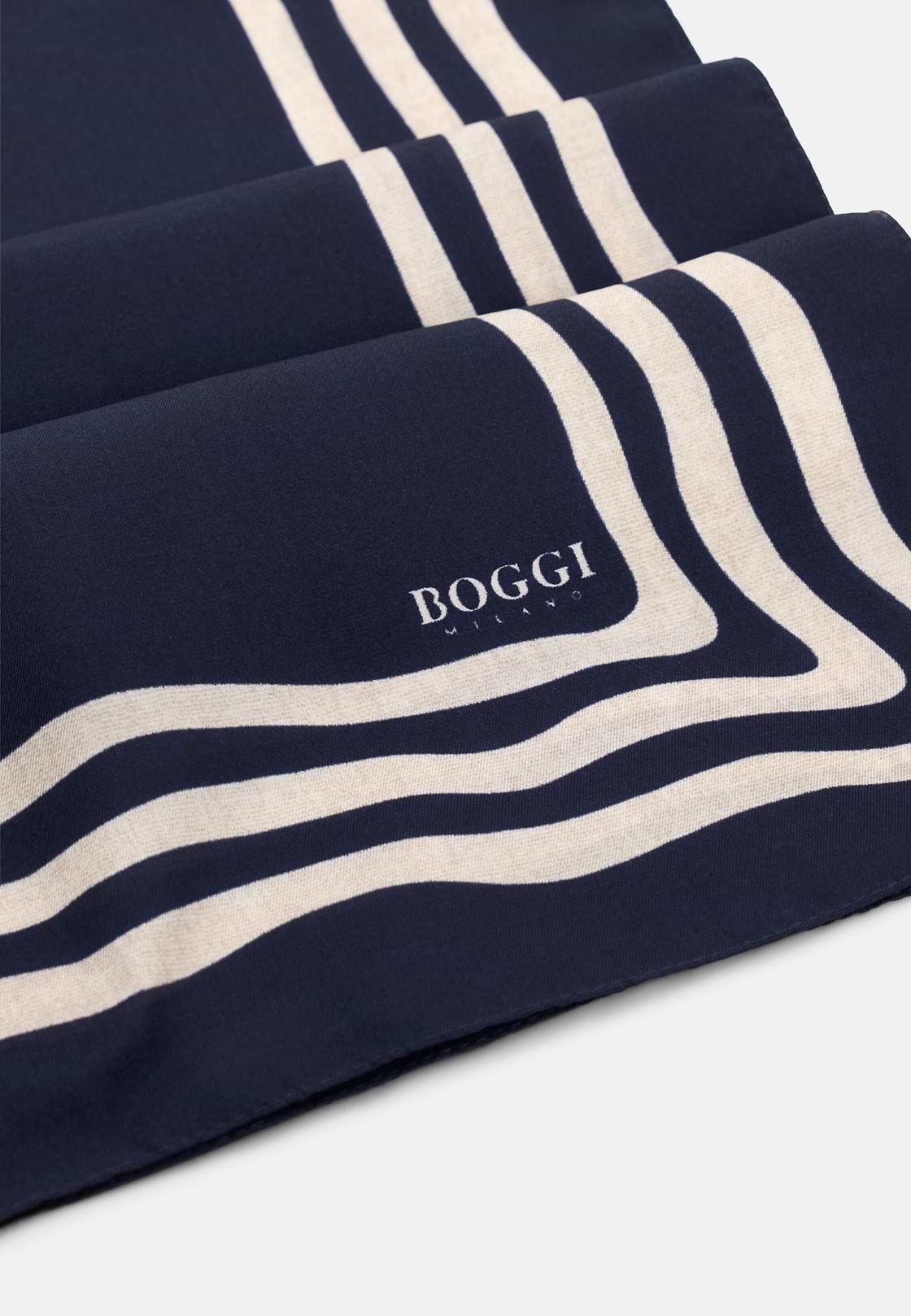 Bandana Keretes Minta Selyem, Navy blue, hi-res, 3