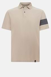 S.Cafè® High-Performance Piqué Polo Shirt, Sand, hi-res