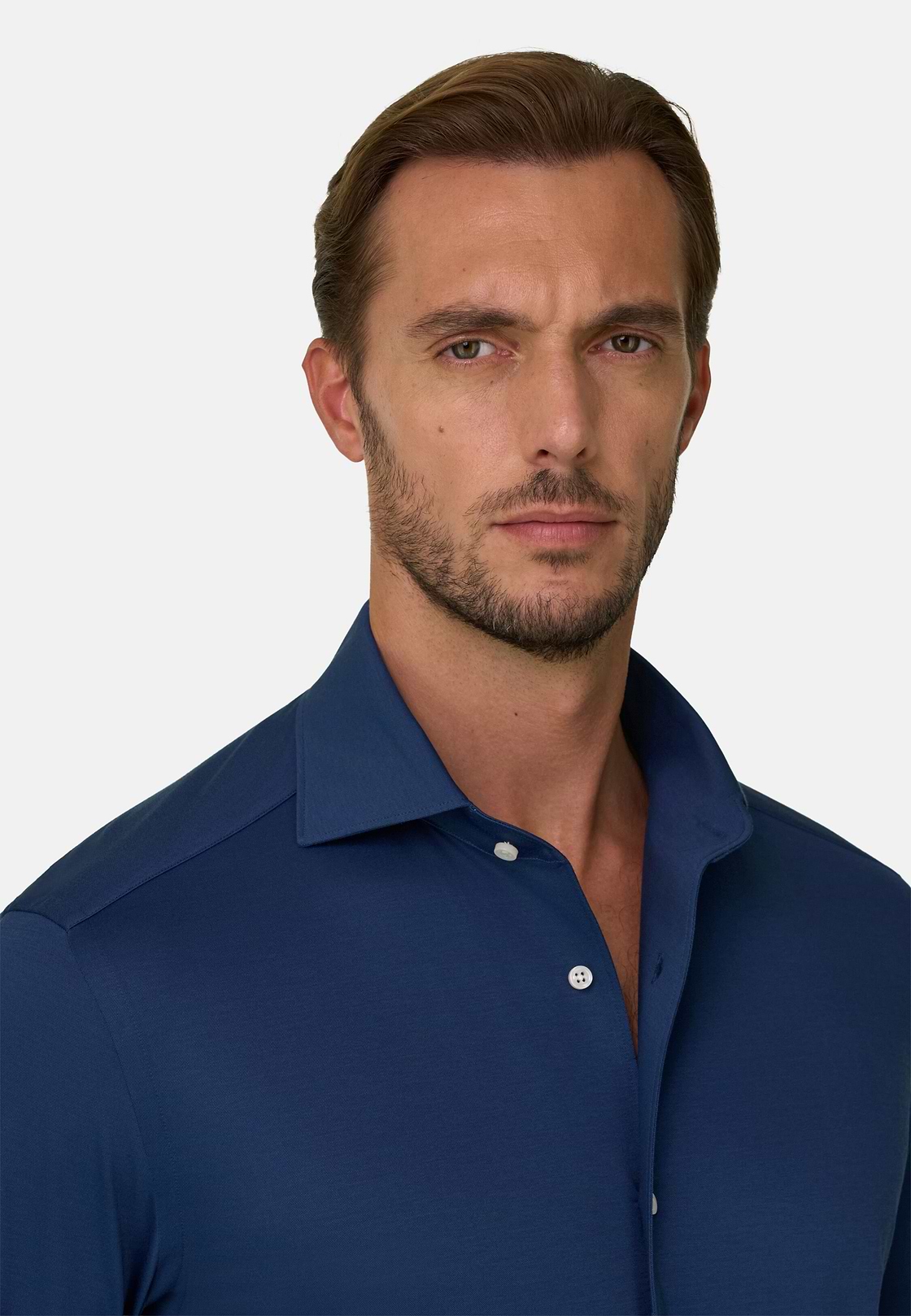 Poloshirt Aus Japanischem Jersey Regular Fit, Navy blau, hi-res, 3