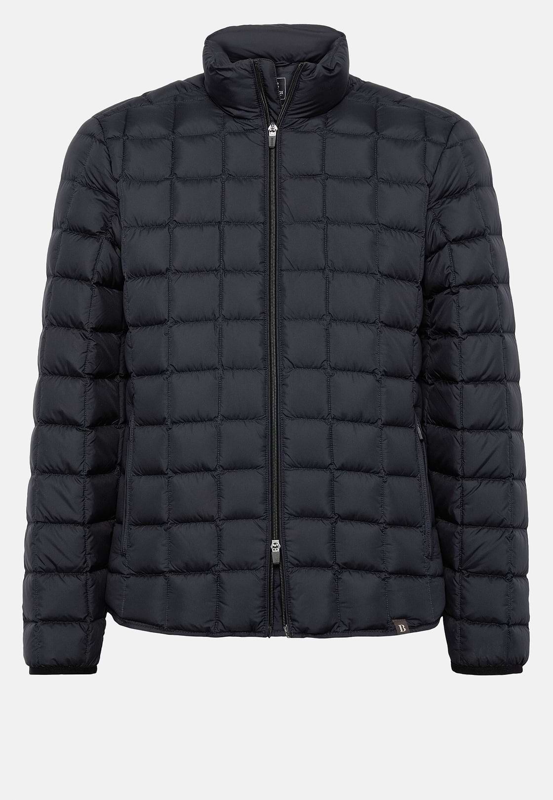 Bomber Jacket In Technical Fabric With Goose Down, Navy blue, hi-res