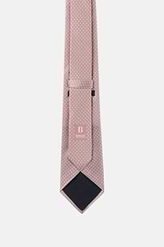 Micro Patterned Formal Silk Tie, Pink, hi-res