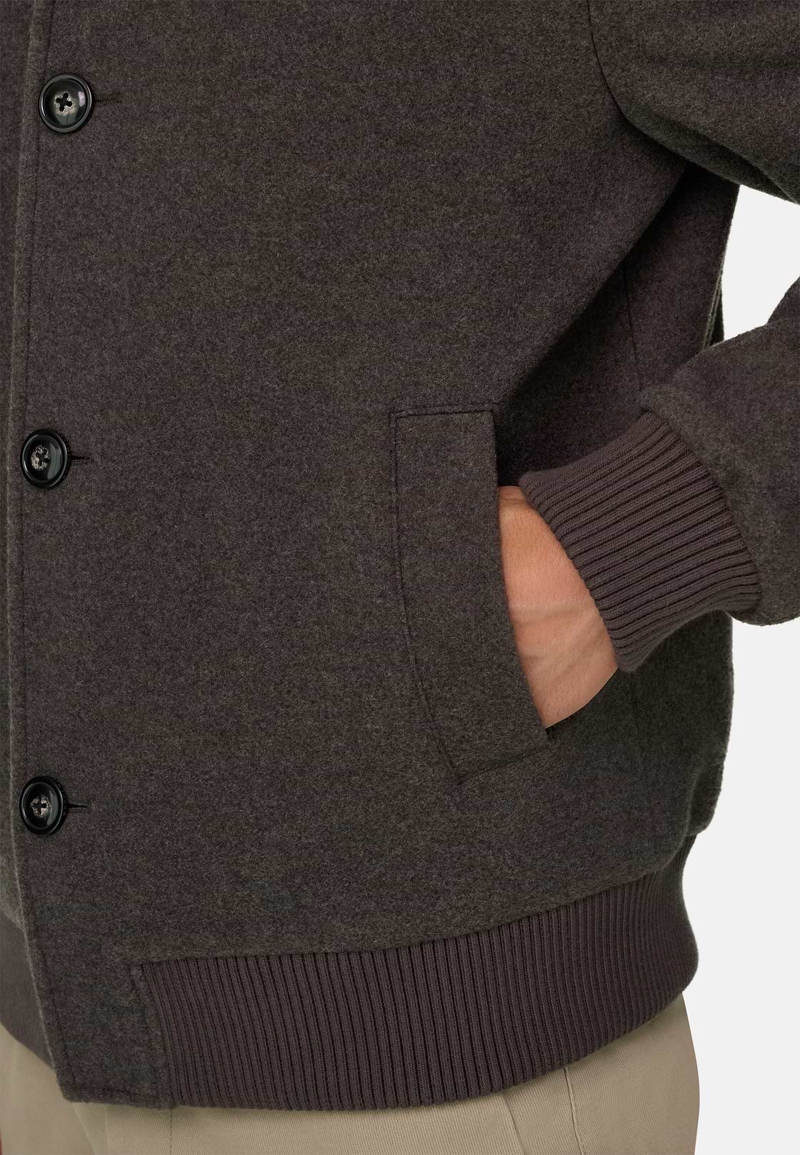 Jacket in Wool Blend, Taupe, hi-res, 3