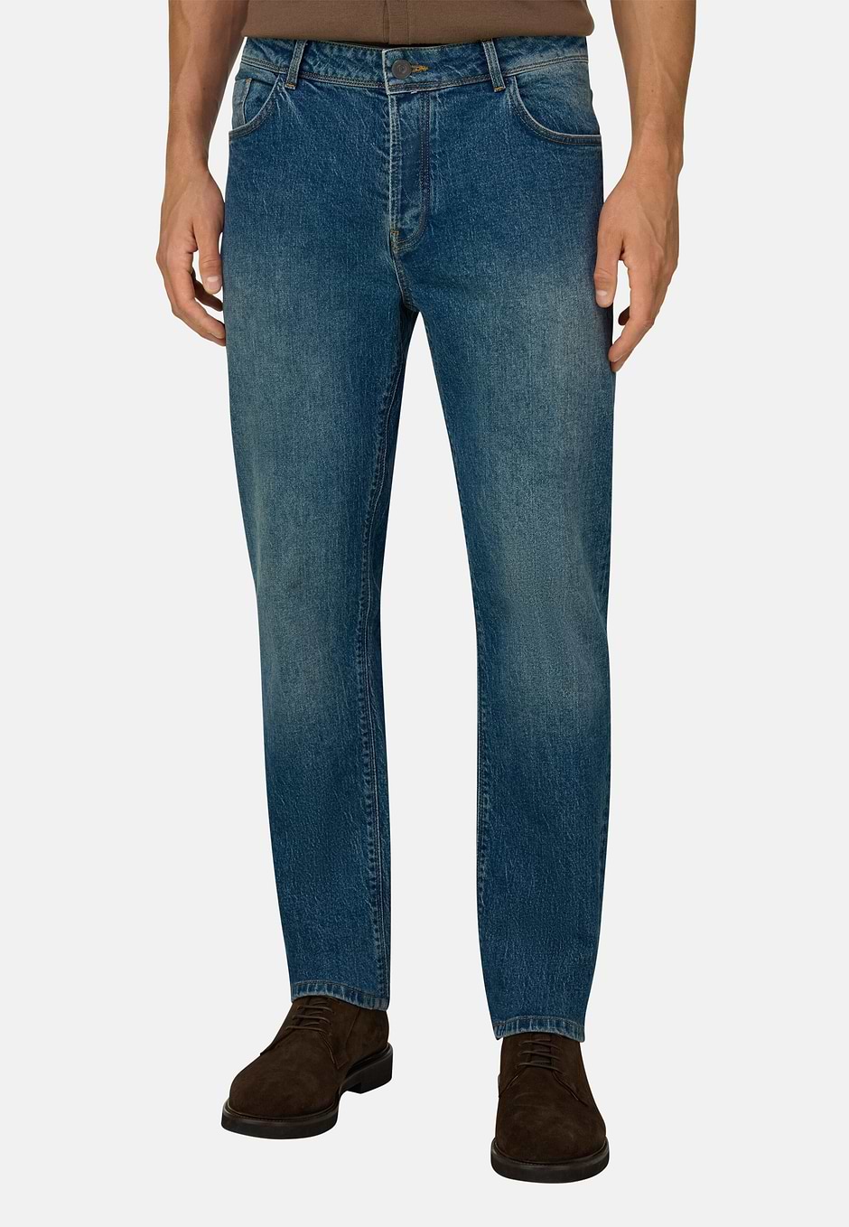 Jeans in Stretch Denim Medium Blue, Medium Blue, hi-res