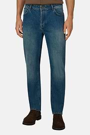 Jeans in Stretch Denim Medium Blue, Medium Blue, thumb, 1