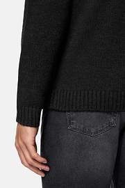 Jersey Cuello Perkins Antracita De Lana Merina, Carbón, hi-res