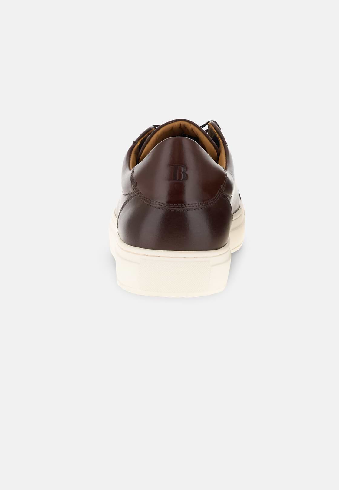 Barna bőr edzőcipő, Brown, hi-res, 5