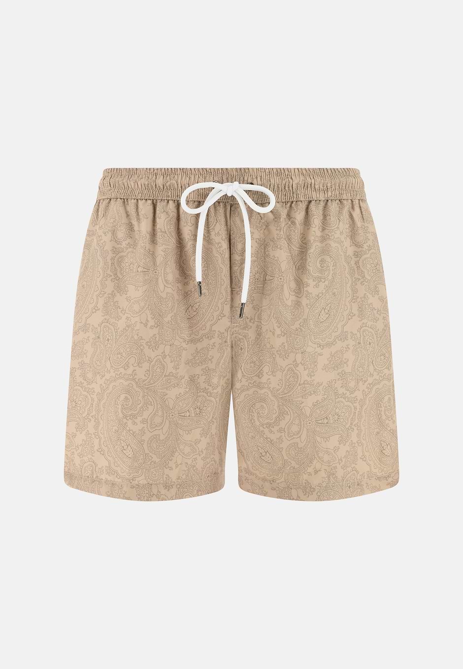 Paisley Print Swimsuit, Beige, hi-res