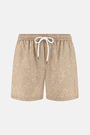Paisley Print Swimsuit, Beige, thumb, 4