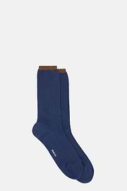 Gerippte Socken, Blau, thumb, 2