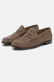 Wildleder-Mokassin, Taupe, thumb, 3