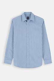 Shirt Striped Poplin Regular Fit, Blue, thumb, 7