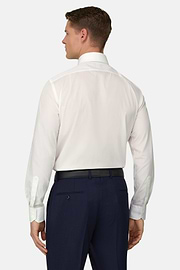 Camicia In Popeline Di Cotone Regular Fit, Bianco, thumb, 3