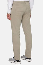 Stretch Cotton/Tencel Jeans, Taupe, hi-res